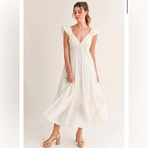 Fable Ruched Pleated Detailed Dress- Small